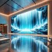 Fiber Glass BLUE Indoor Wall Fountains